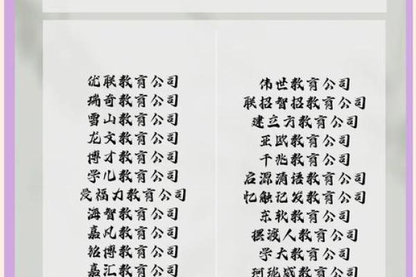 教育类公司起名大全-名字大全-姓名学-华易算命网姓名